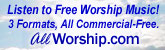 Listen to commercial-free worship music brought to you by AllWorship.com.